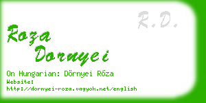 roza dornyei business card